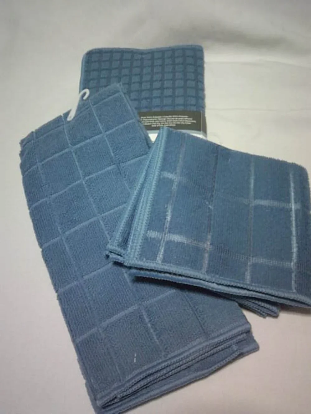 NEW LOT HOME COLLECTION DISHCLOTHS, KITCHEN TOWEL, & MATCHING DRYING MAT BLUE 🔥